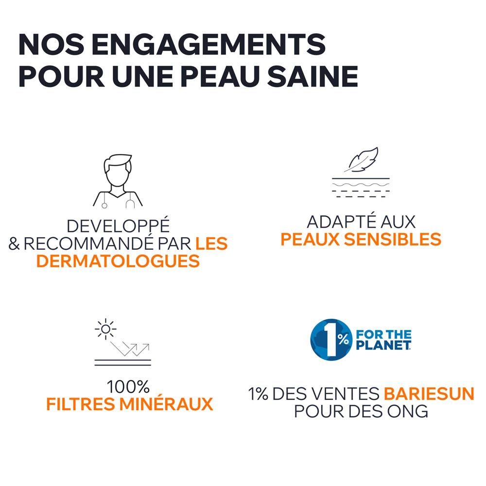 Uriage Bariésun Mineralstift SPF 50+. Comparaison des filtres organiques et minéraux.