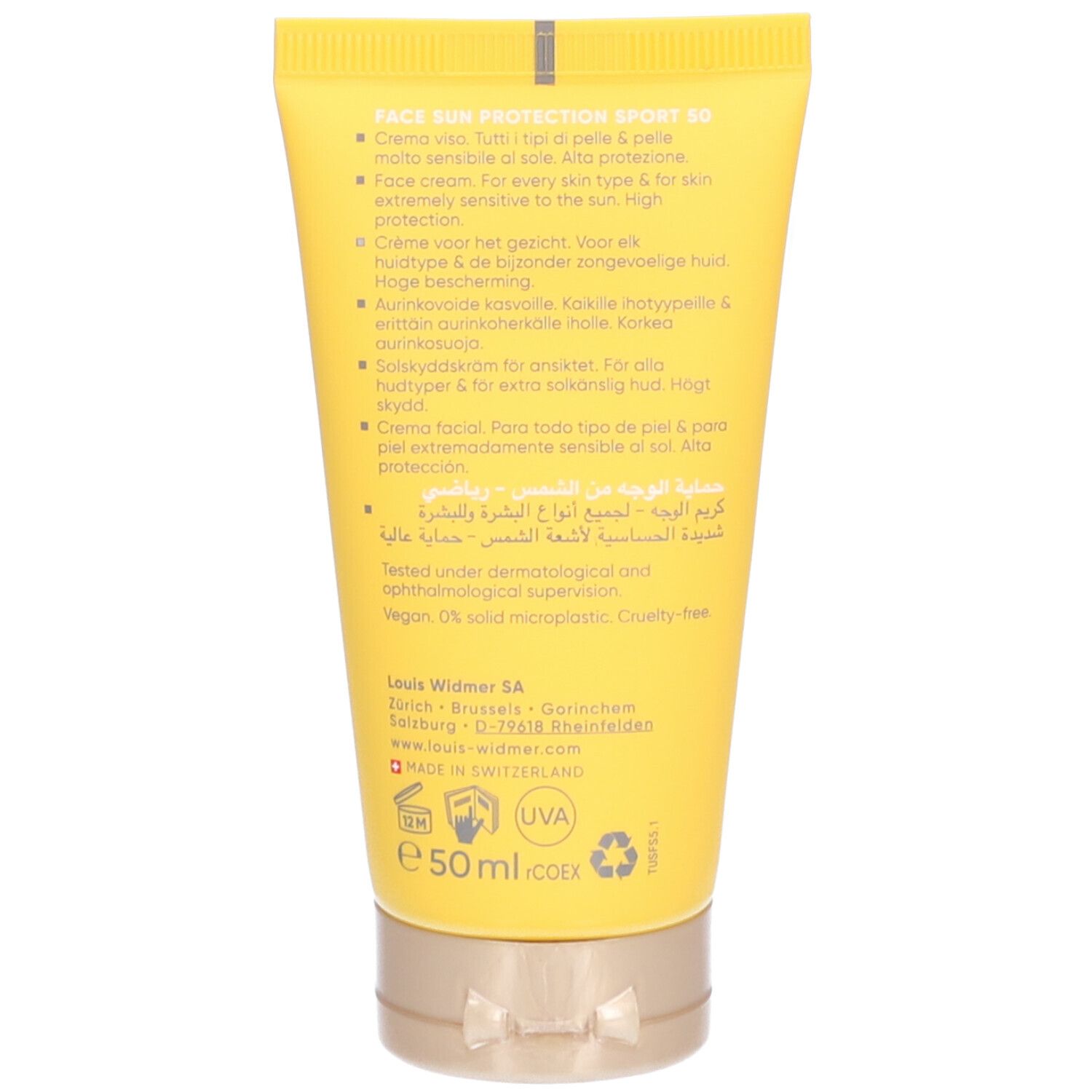 Louis Widmer Face Sun Protection Sport SPF50