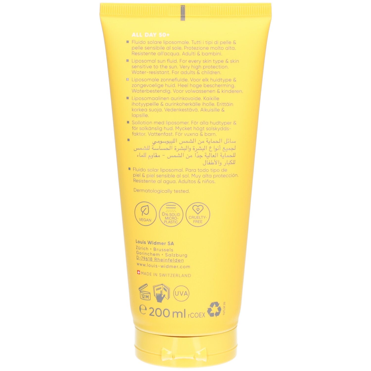 Louis Widmer All Day SPF50+ | Sans Parfum