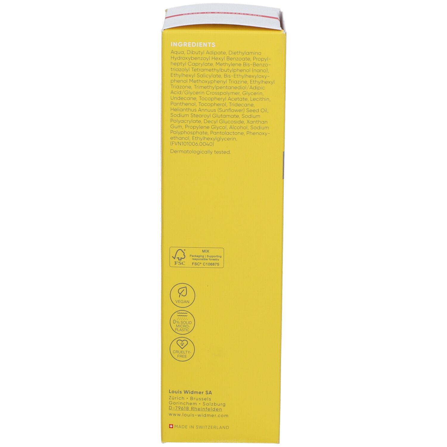 Louis Widmer All Day SPF50+ | Sans Parfum