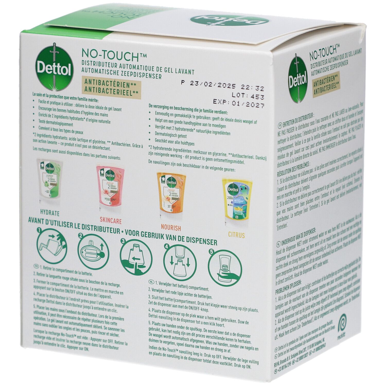 Dettol No-Touch Distributeur automatique de gel lavant