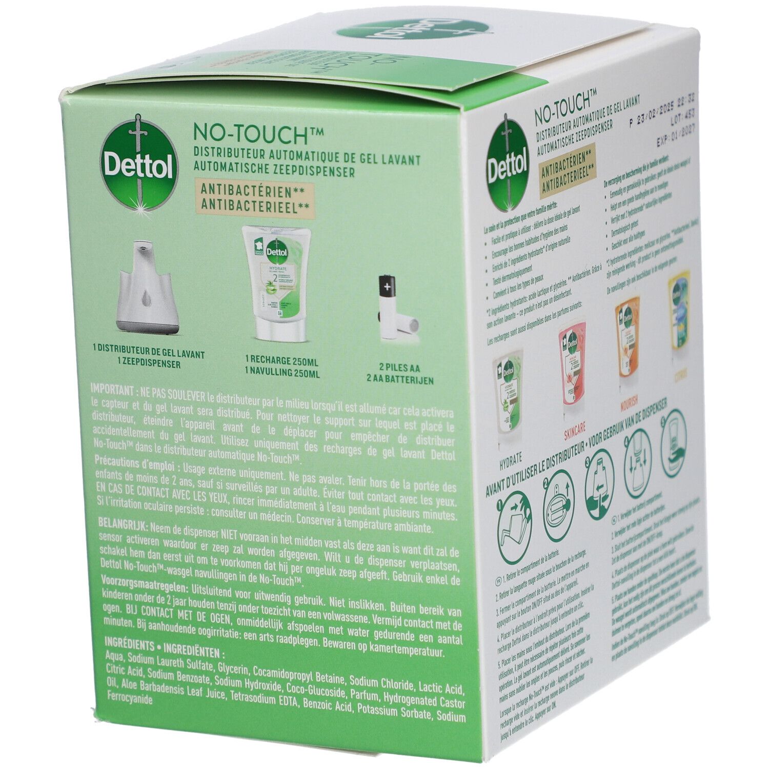 Dettol No-Touch Distributeur automatique de gel lavant