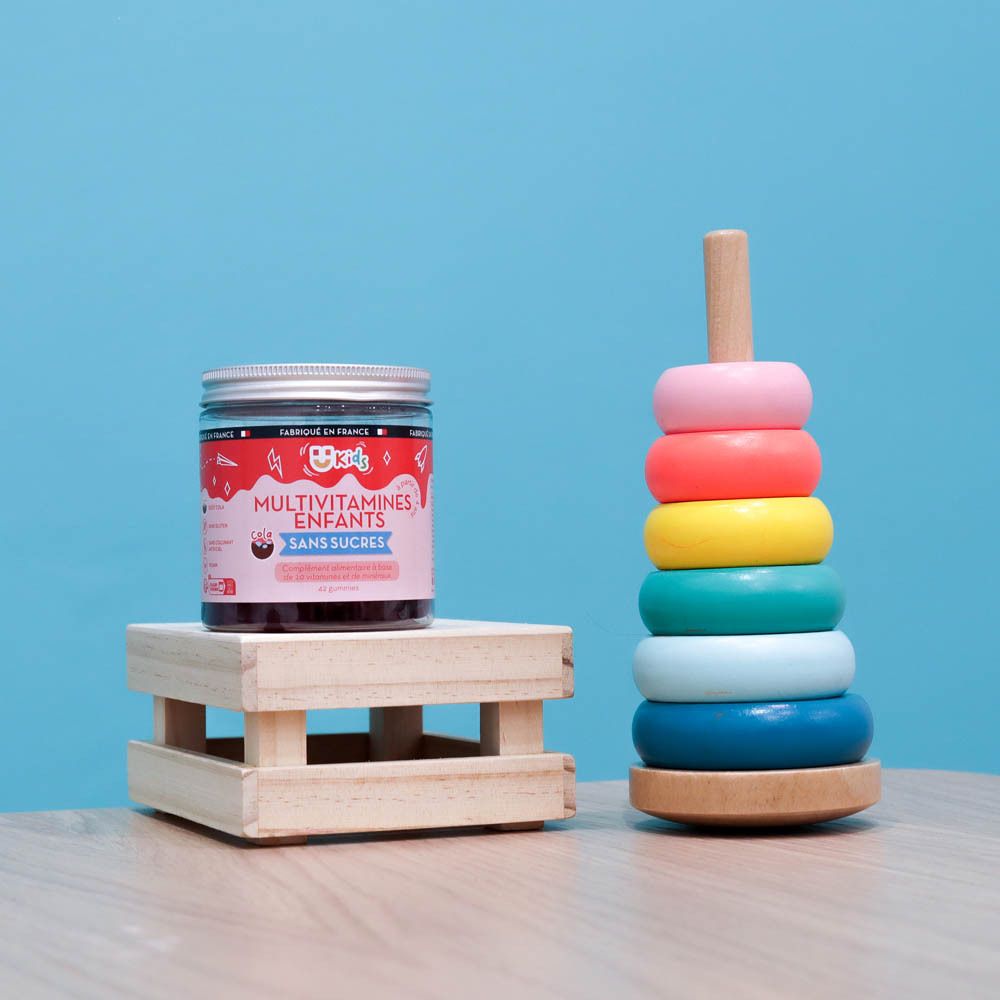 Glas mit Energie-Gummibärchen, zuckerfrei.