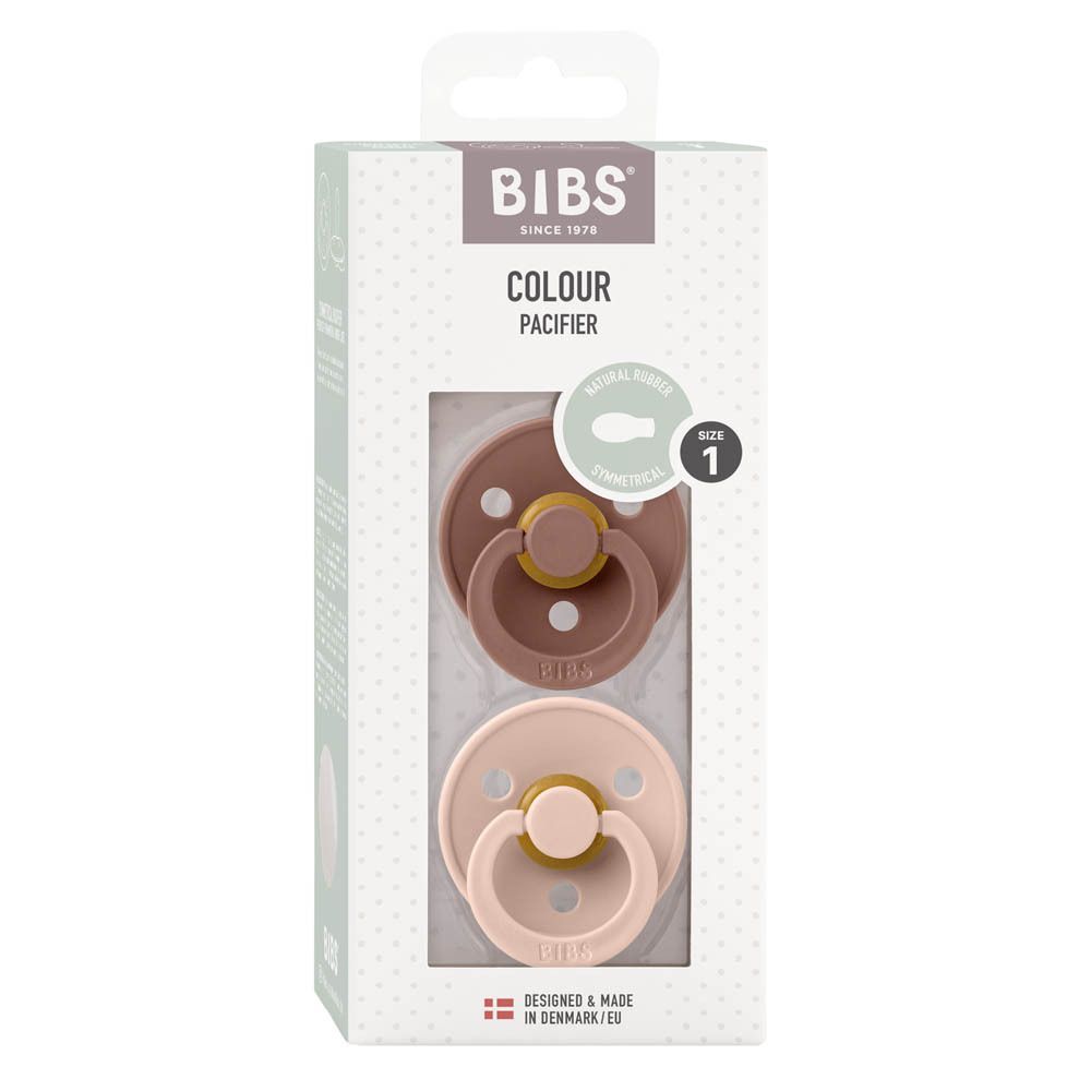 BIBS Fopspeen Symmetric Blush - Woodchuck  0-6 Maanden 2st