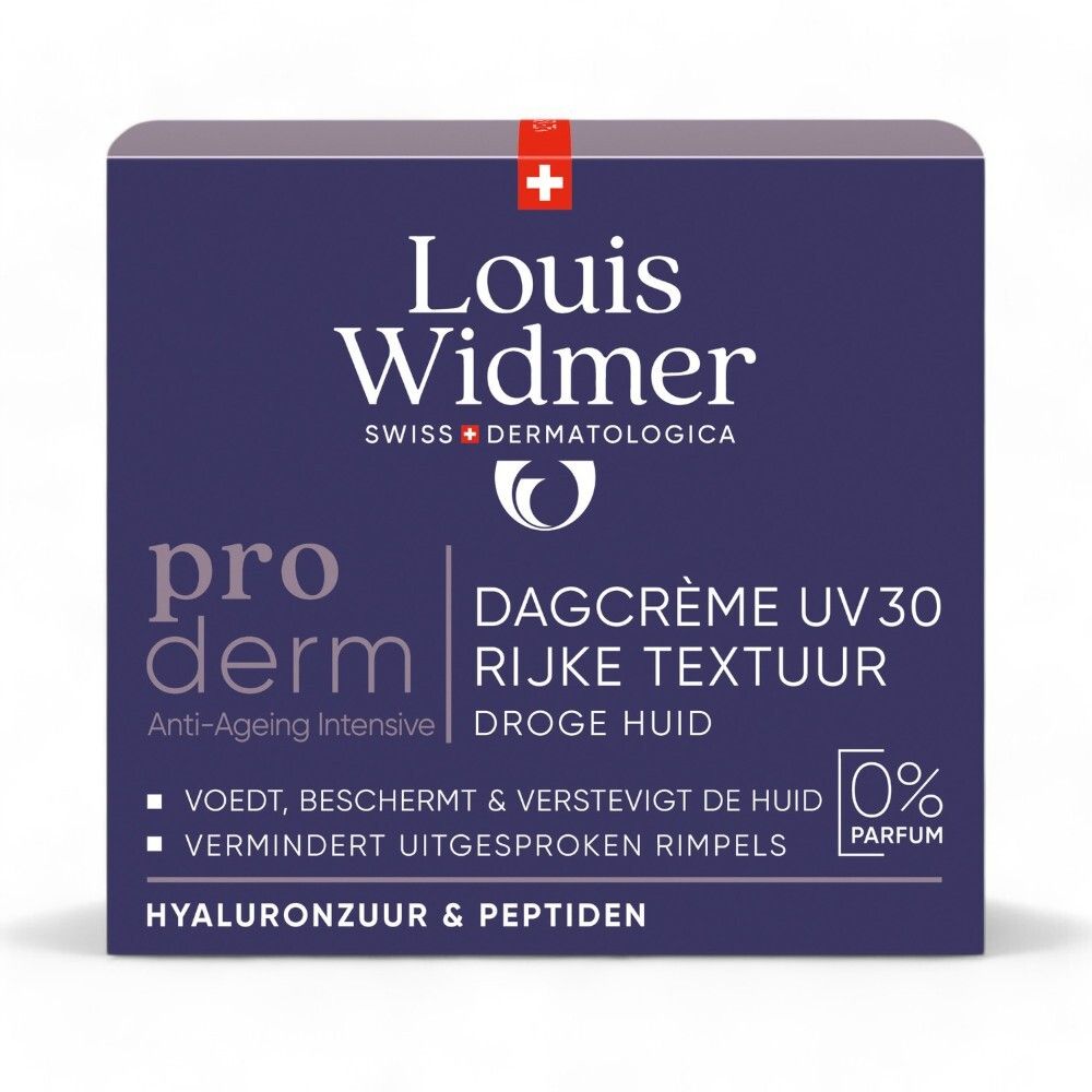 Louis Widmer Proderm Anti-Ageing Intensive Crème de Jour UV30 Texture Riche Sans Parfum
