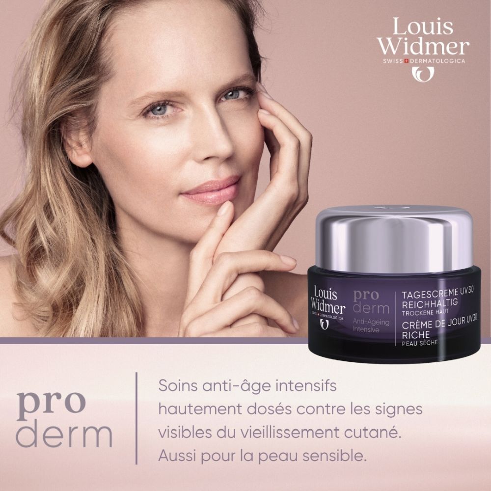 Louis Widmer Proderm Anti-Ageing Intensive Crème de Jour UV30 Texture Riche Sans Parfum