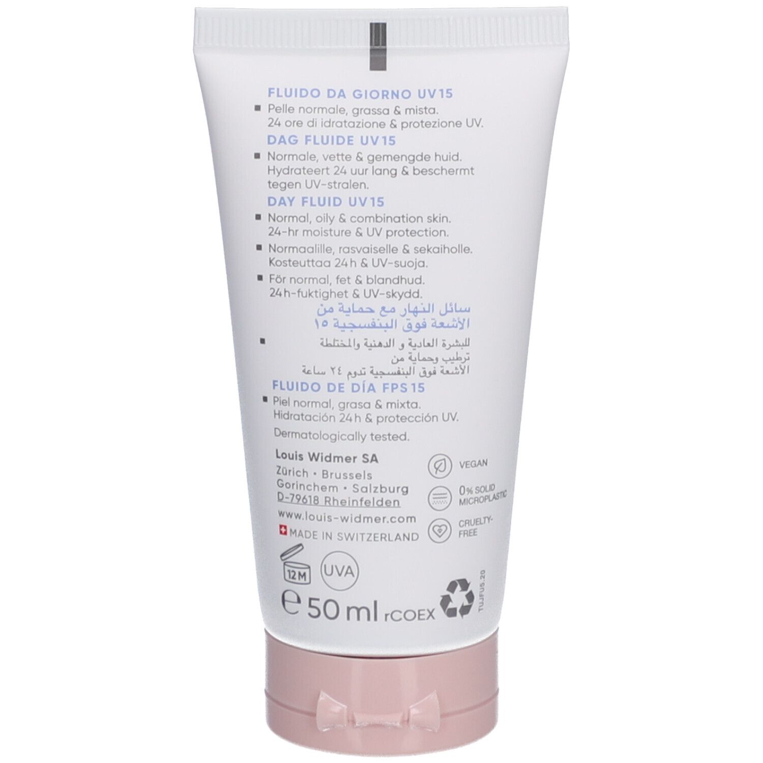 Louis Widmer Hydraderm Tagesfluid UV15 Leicht parfümiert
