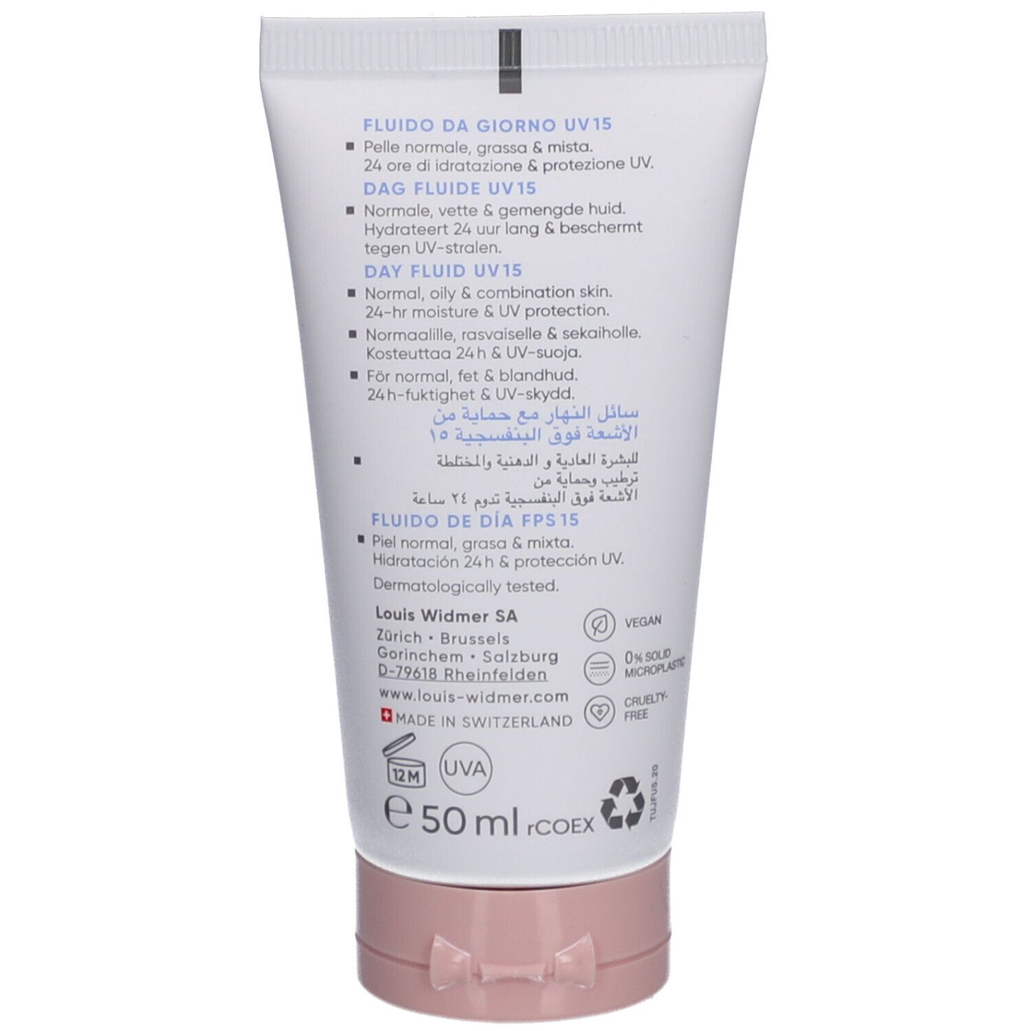 Louis Widmer Hydraderm Fluide de Jour UV15 Sans Parfum