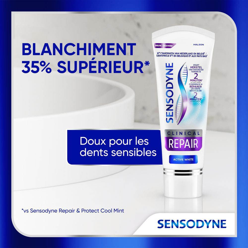 Sensodyne Dentifrice Clinical Repair Active White