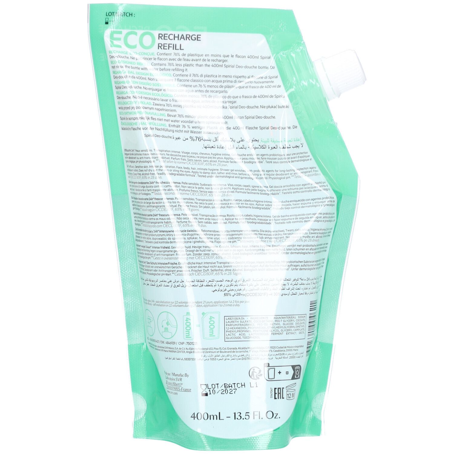 SVR SPIRIAL Deo-Douche Waschgel Deodorant 24H