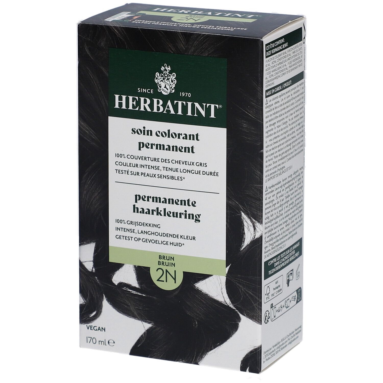 Herbatint Soin Colorant Permanent 2N Brun