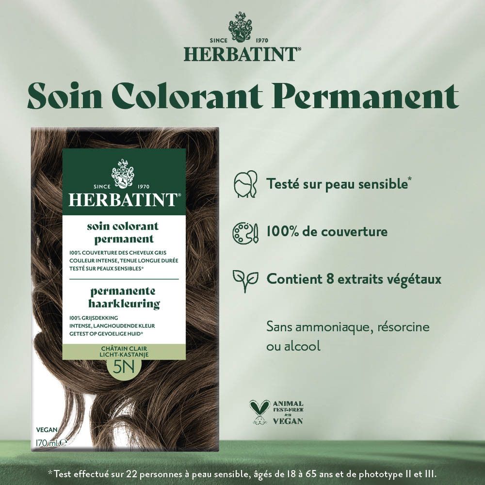 Herbatint Soin Colorant Permanent 2N Brun