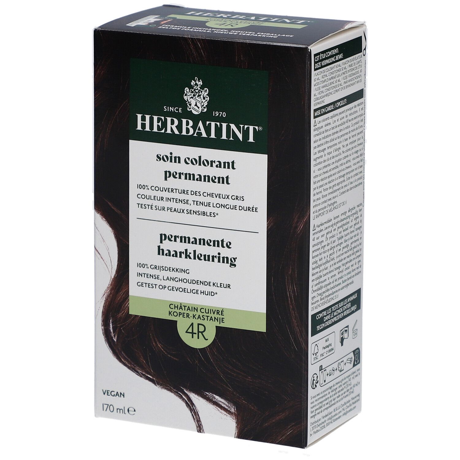 Herbatint Soin Coloration Permanente 4R Châtain Cuivré