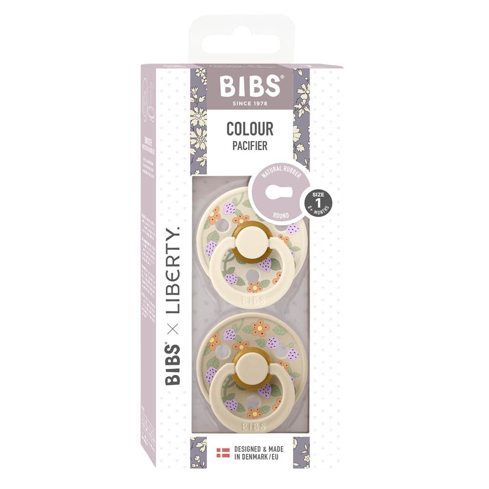 BIBS Tétine Liberty Garden Strawberry Ivory 0-6 mois