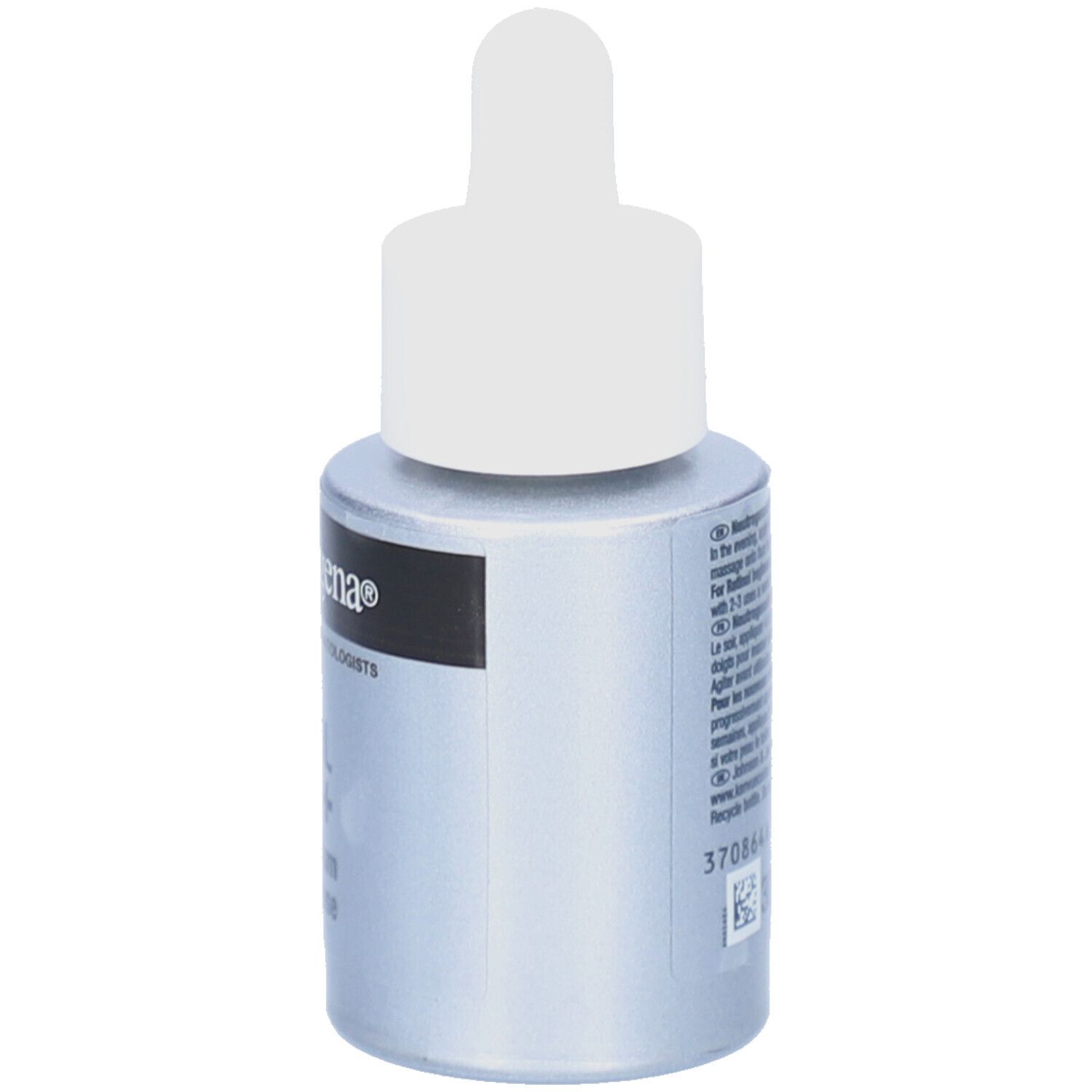 Rückseite der Flasche. Neutrogena Logo. Text und Logos.