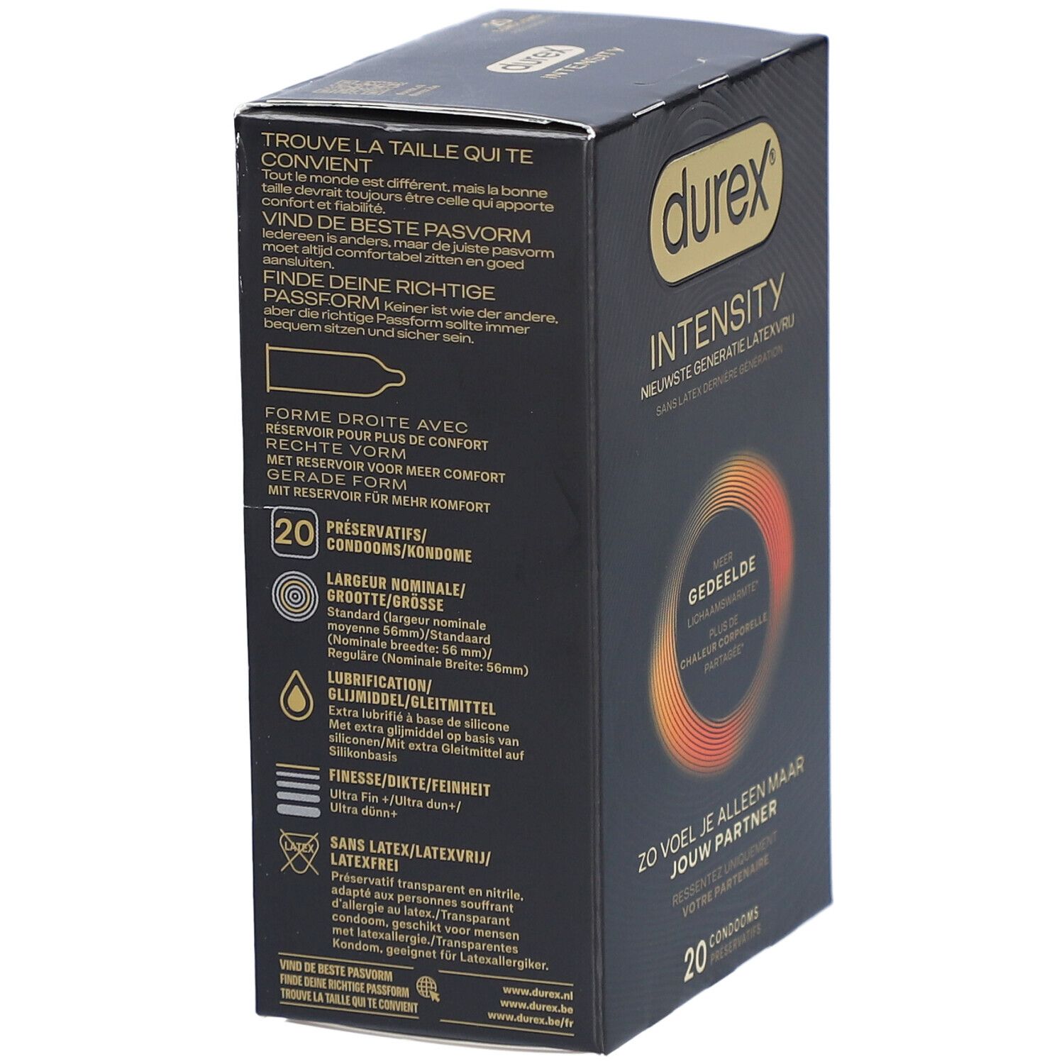 Durex Intensity Kondome für Männer | Latexfrei Ultra Dünn Ultra Gleitfähig | Mehr Geteilte Körperwärme*