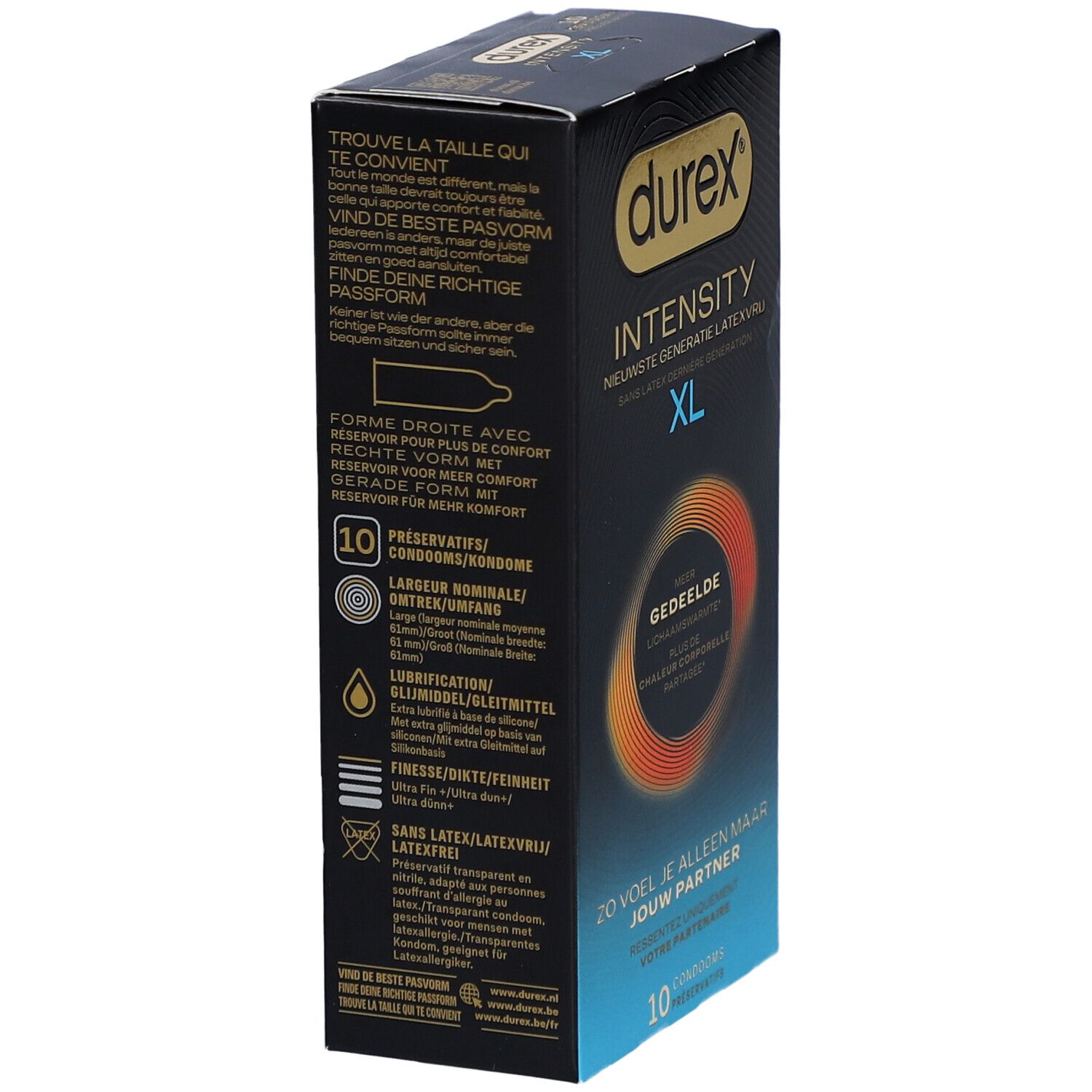 Durex Intensity Kondome für Männer XL | Latexfrei Ultra Dünn Ultra Gleitfähig | Mehr Geteilte Körperwärme*