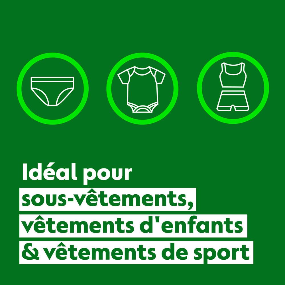Idéal pour sous-vêtements, vêtements d'enfants et vêtements de sport.