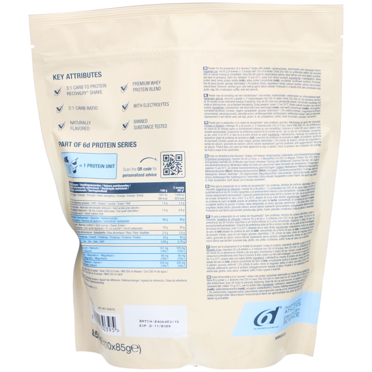 6d Sports Nutrition Erholungsshake Schoko