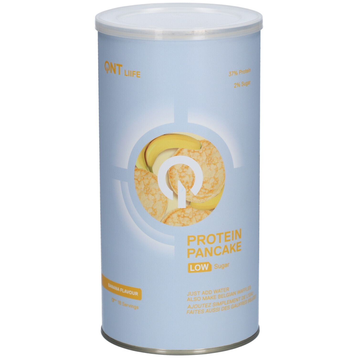 QNT Protein-Pfannkuchen mit wenig Zucker Banane