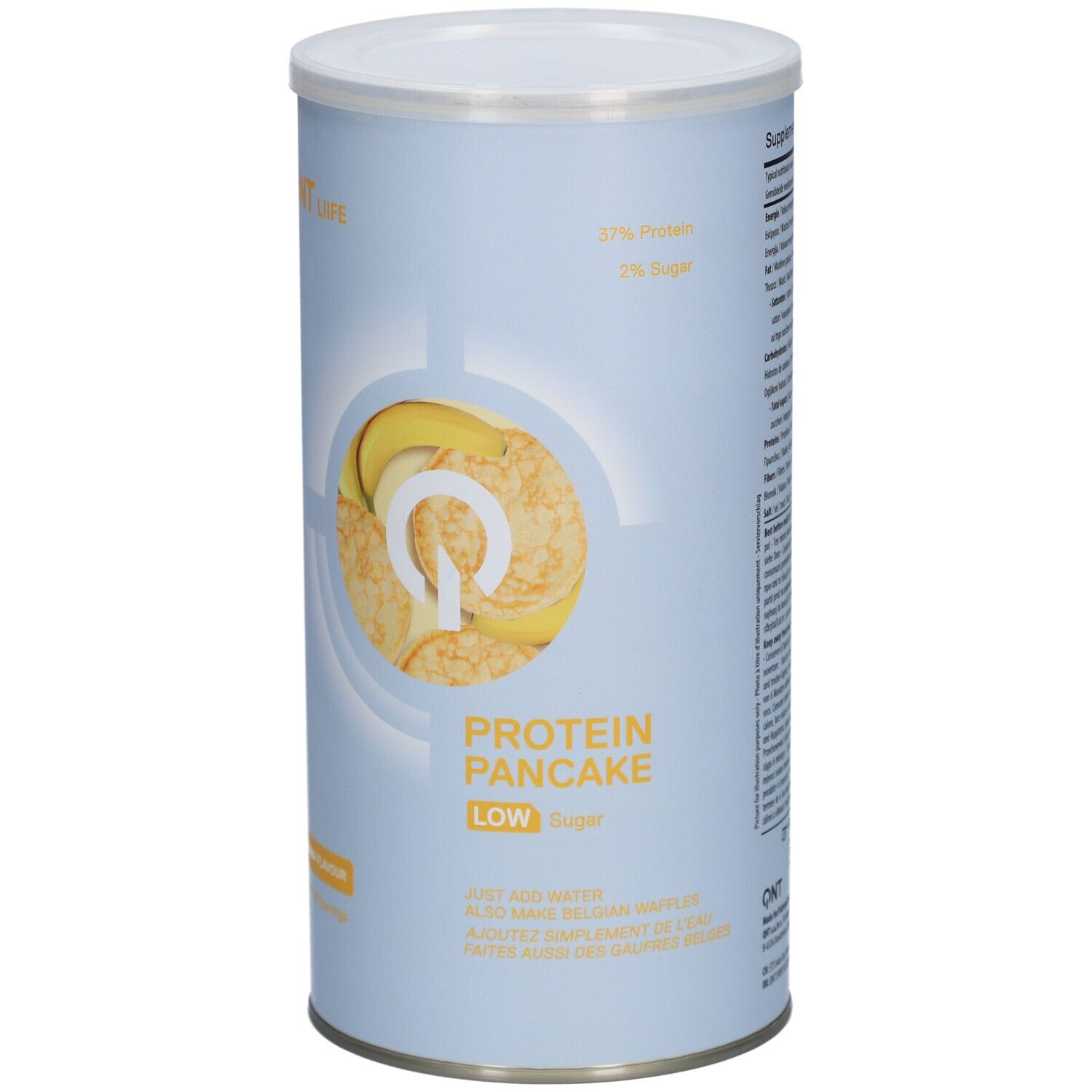 QNT Protein-Pfannkuchen mit wenig Zucker Banane
