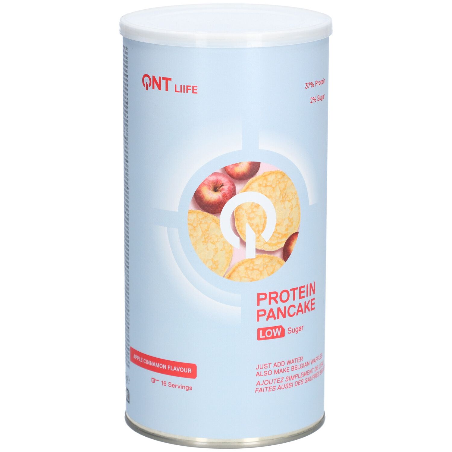 QNT Protein-Pfannkuchen mit wenig Zucker Pomme-Cannelle