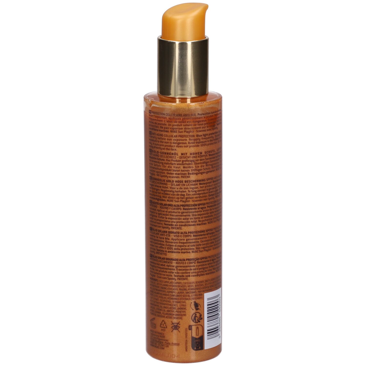 Nuxe Sun Sonnenöl Gold Hoher Schutz SPF50