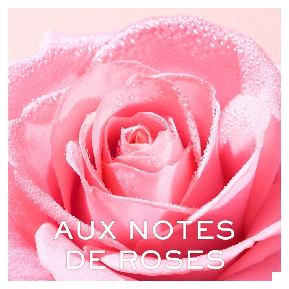 Vue latérale du flacon de lait démaquillant Nuxe Very Rose avec pompe.