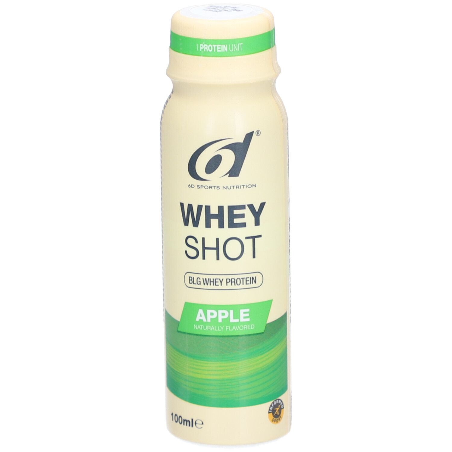 6d Sports Nutrition Whey Shot Apfel – 100 ml Eiweißdrink mit Molkenprotein