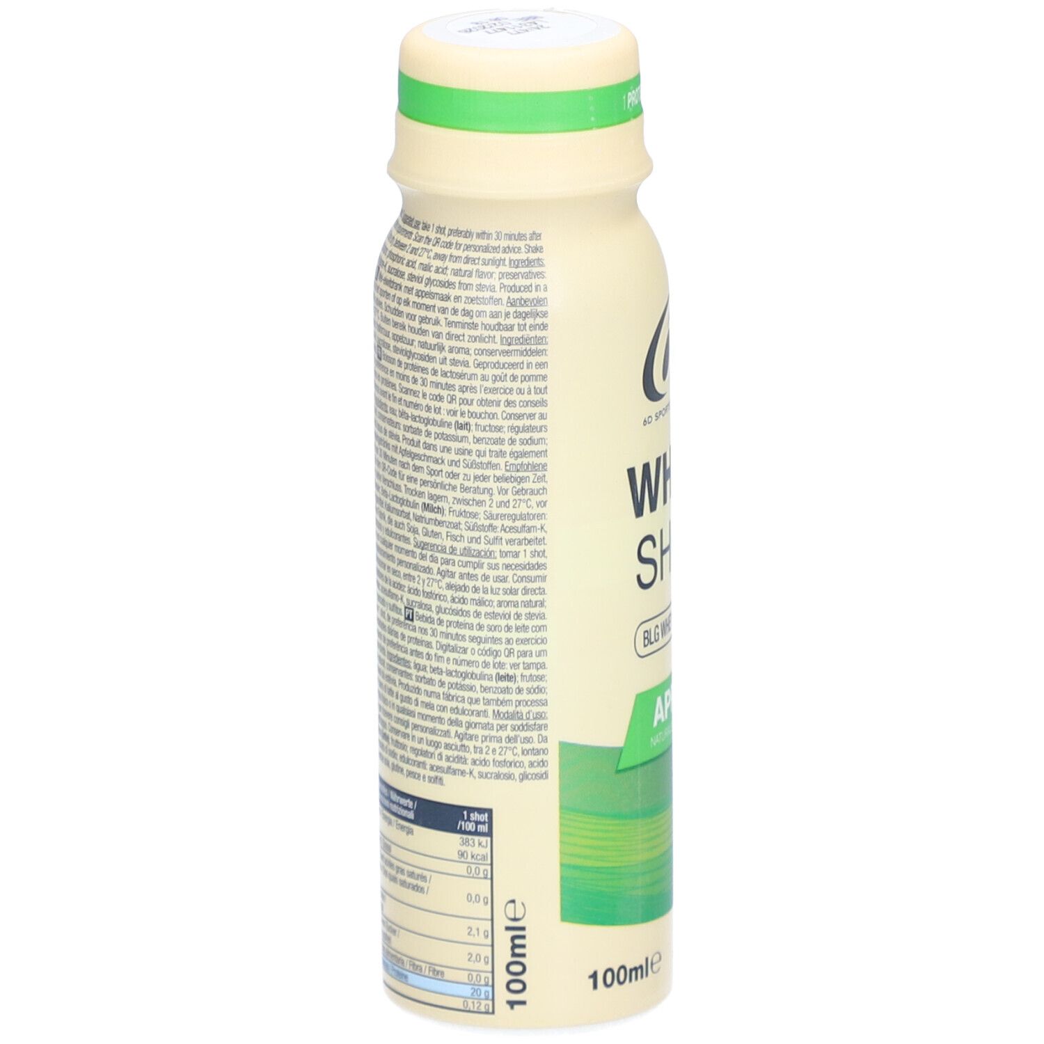 6d Sports Nutrition Whey Shot Apfel – 100 ml Eiweißdrink mit Molkenprotein
