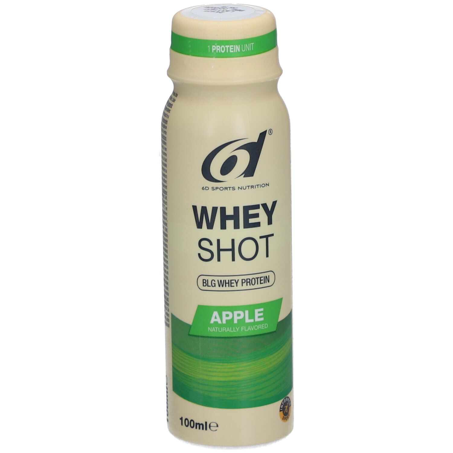 6d Sports Nutrition Whey Shot Apfel – 100 ml Eiweißdrink mit Molkenprotein