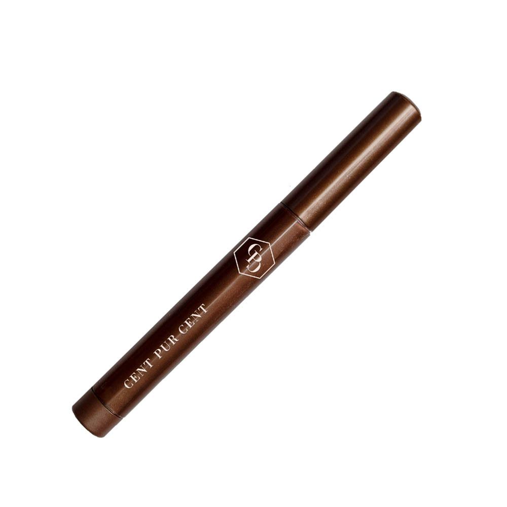 Dunkelbrauner Eyeliner-Stift mit goldfarbenem Logo und Schriftzug 'CENT PUR CENT'.
