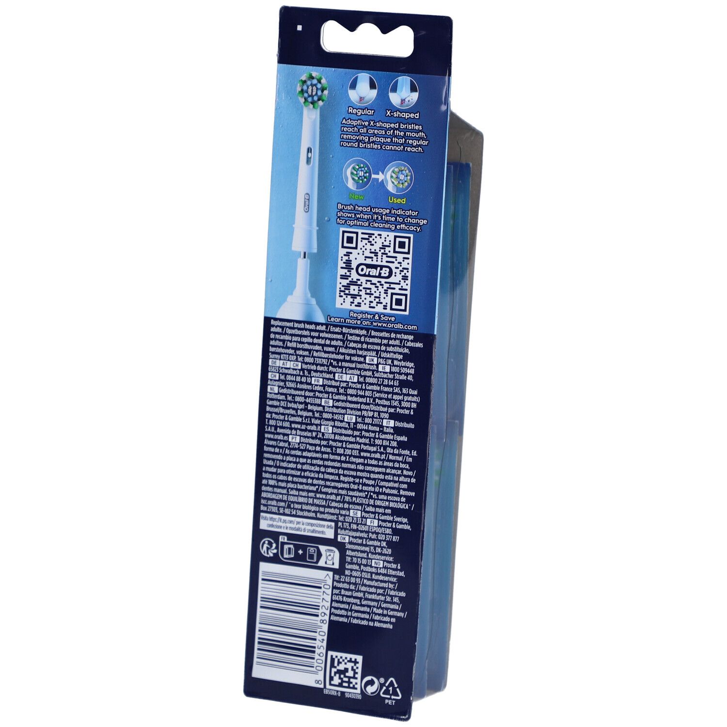 OralB Nachfüllpackung Eb50 Xf Cross Action 8Ct