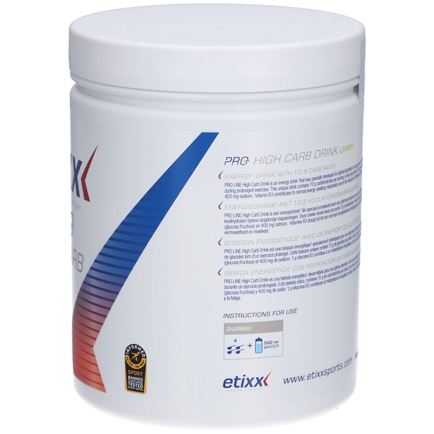 Etixx Pro Line High Carb Boisson Citron