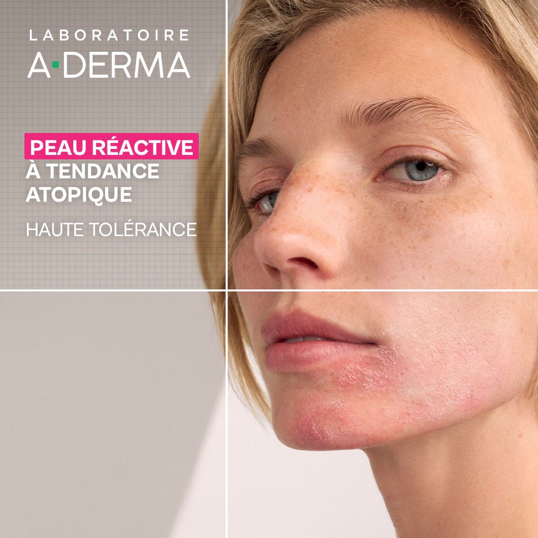 Arrière de la boîte de Gel-crème calmant A-Derma Exomega Visage.