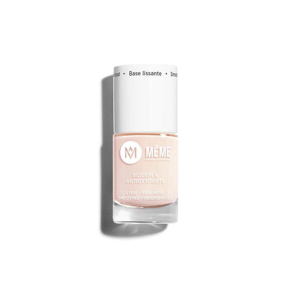 Base lissante Vao MEME Cosmetics. Flacon rose et bouchon blanc. Inscription: Silicium & Antioxidants.