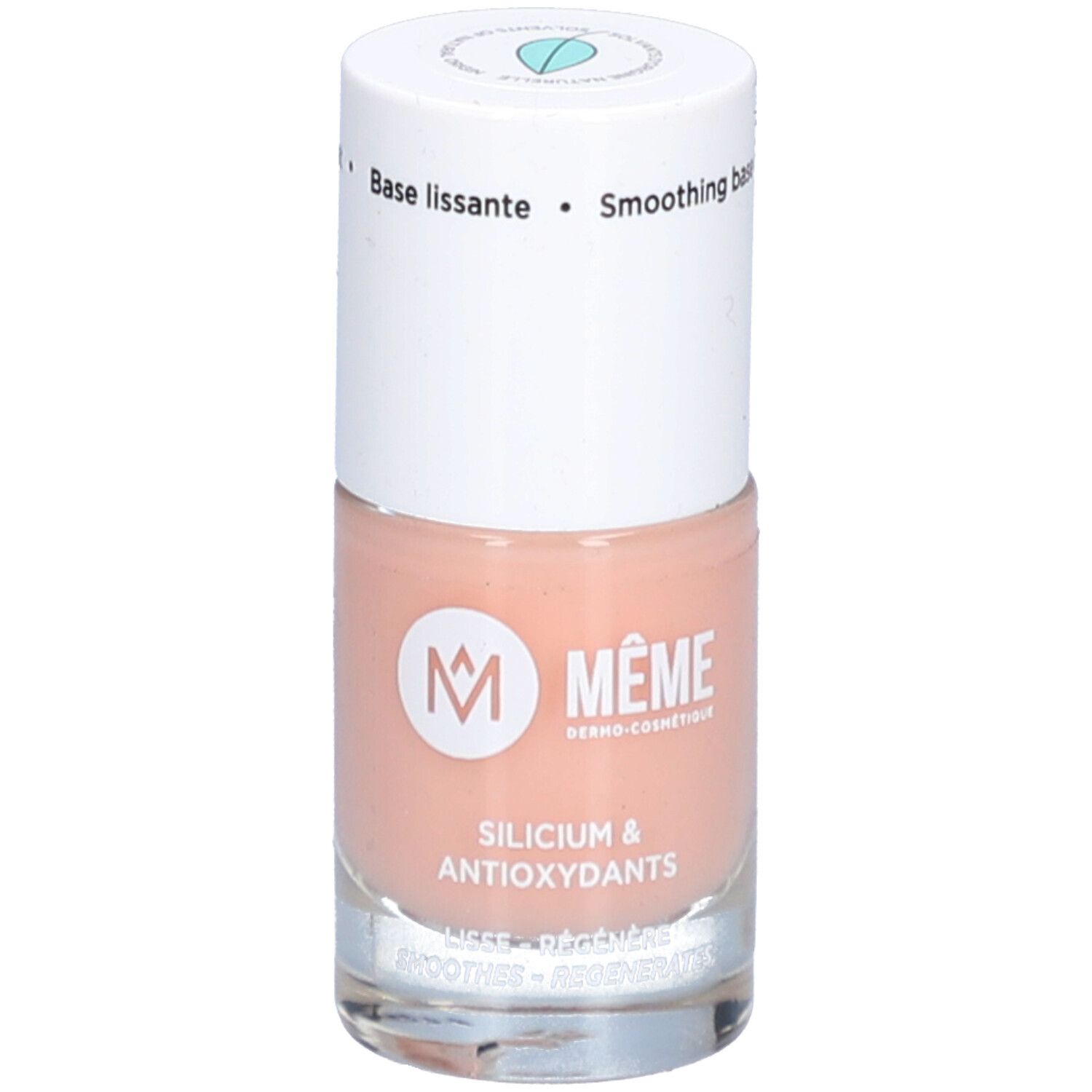 MEME Cosmetics Base lissante Vao. Flasche mit rosa Inhalt und weißem Deckel. Aufschrift: Silicium & Antioxidants.