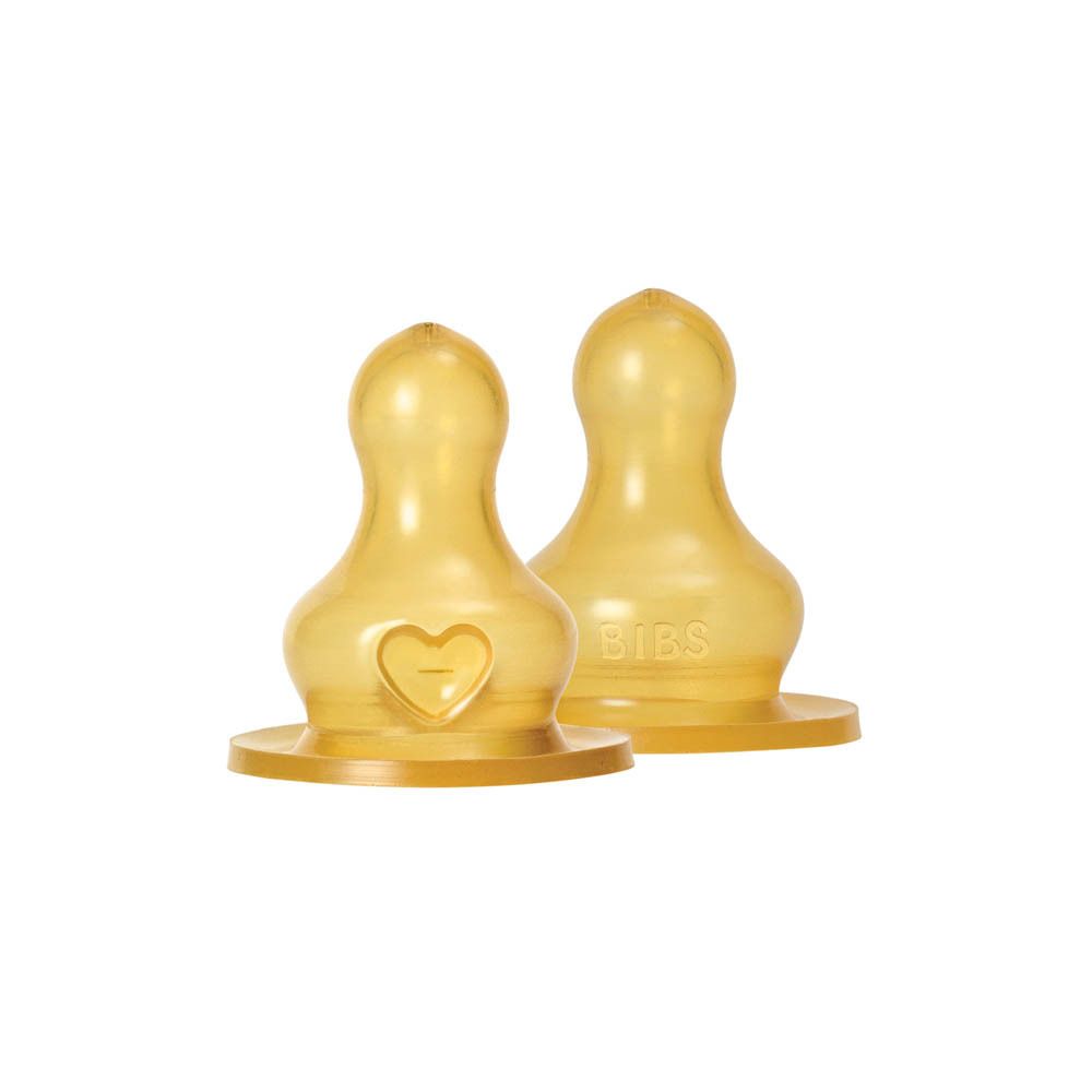 BIBS Tétines Biberon Latex Nipple 2 Pièces - Rapide