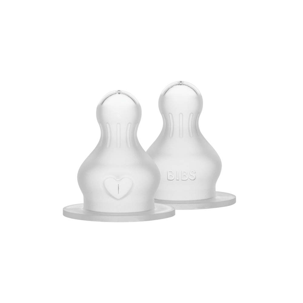 BIBS Tétines Biberon Silicone Nipple 2 Pièces - Lent