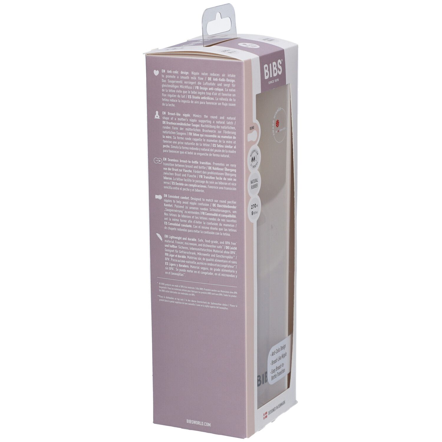BIBS Baby Glasflasche Komplettset - Elfenbein