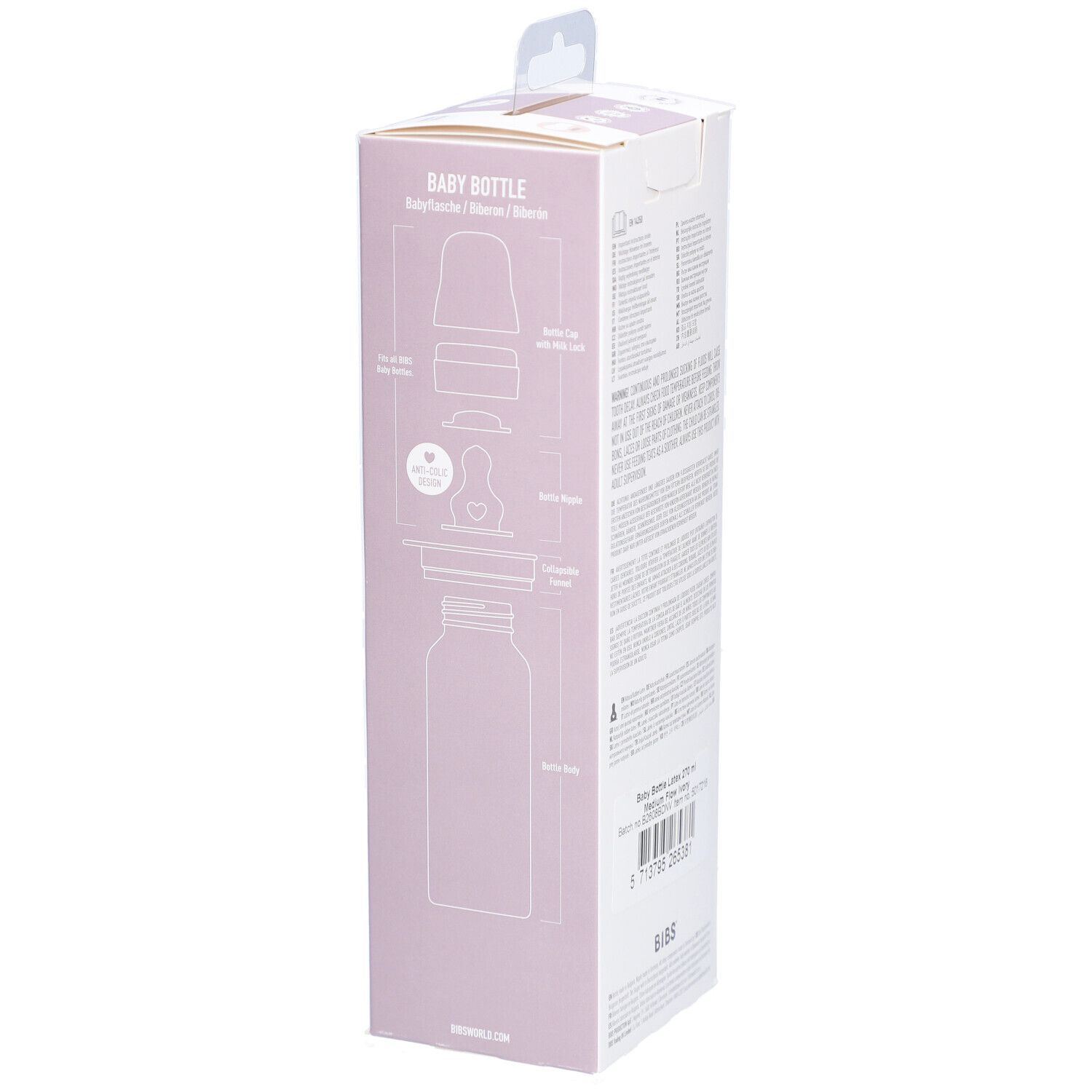 BIBS Baby Glasflasche Komplettset - Elfenbein