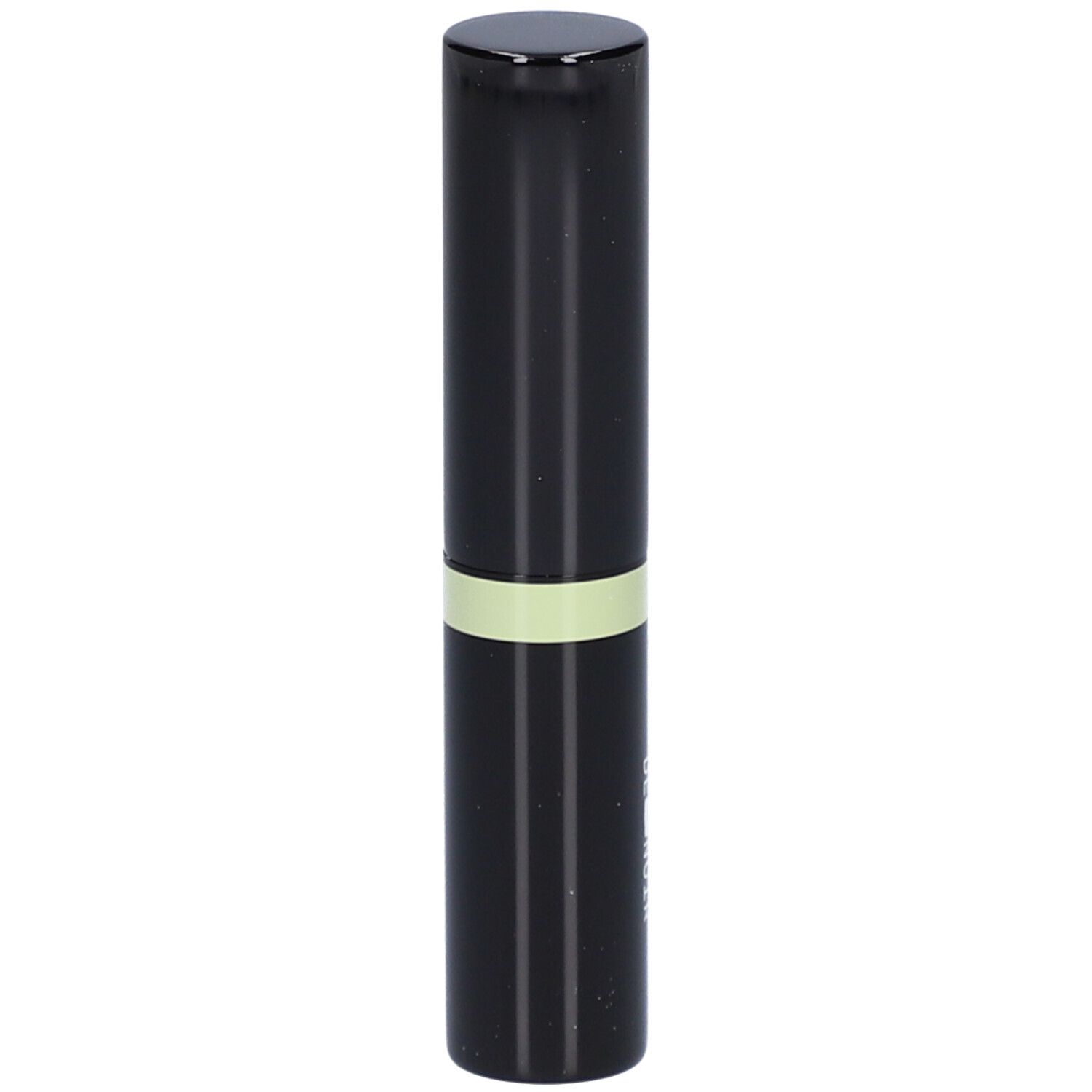 Schwarzer Concealer-Stick mit grünem Streifen.
