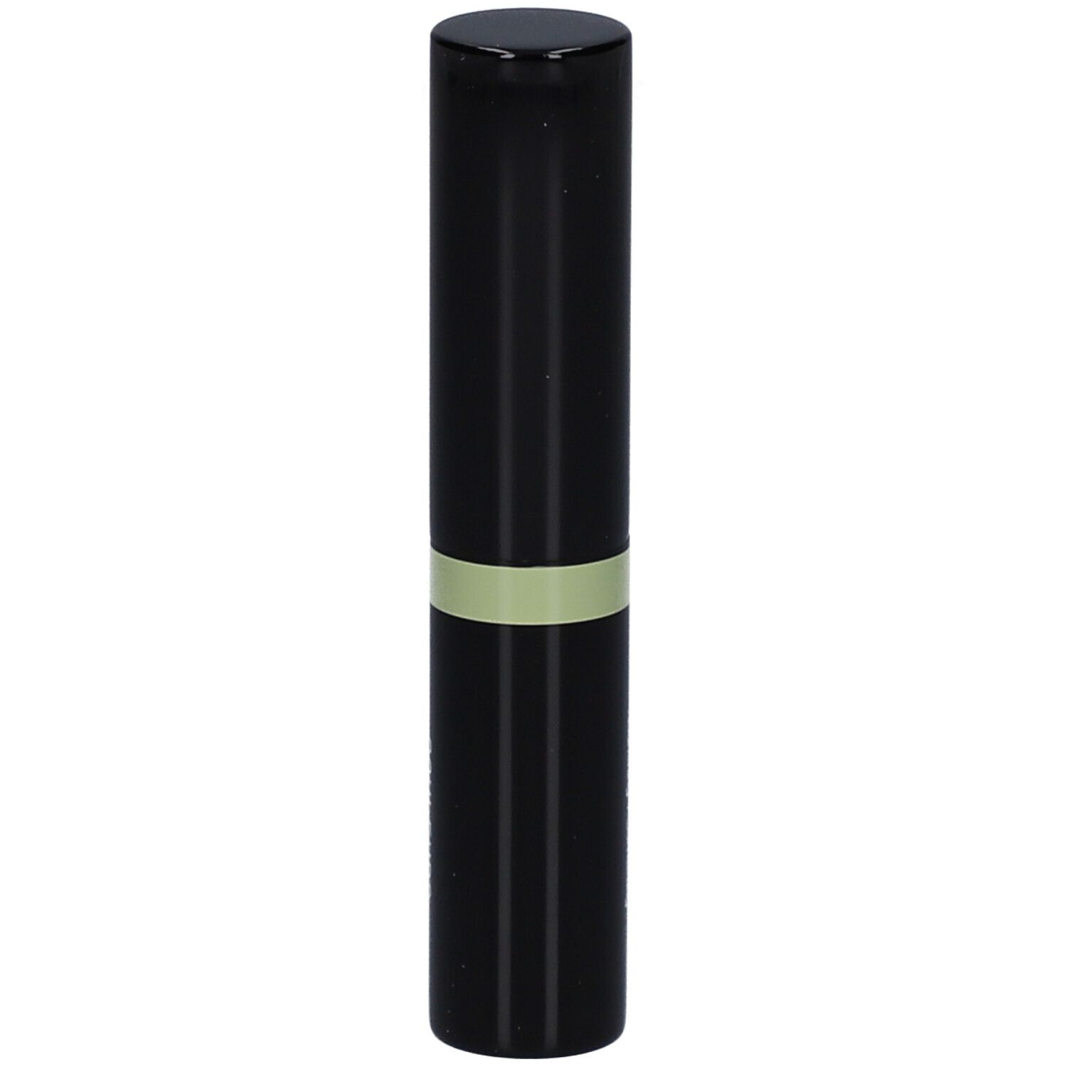 Schwarzer Concealer-Stick mit grünem Streifen.
