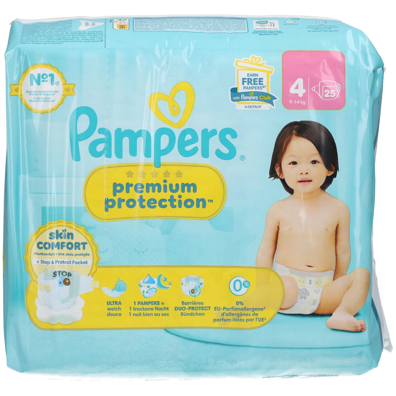 Pampers Premium Protection™ Taille 4 (9-14 kg)