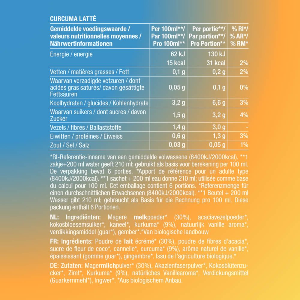 Purasana Curcuma Latte Bio. Comparaison : avantages et inconvénients. 100% biologique, favorise la digestion, en sachets.