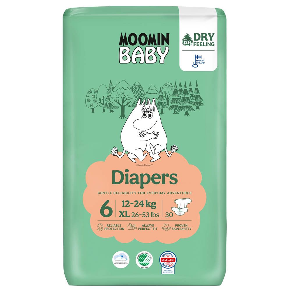 Moomin Couches Écologiques Taille 6 Junior (12-24 kg)