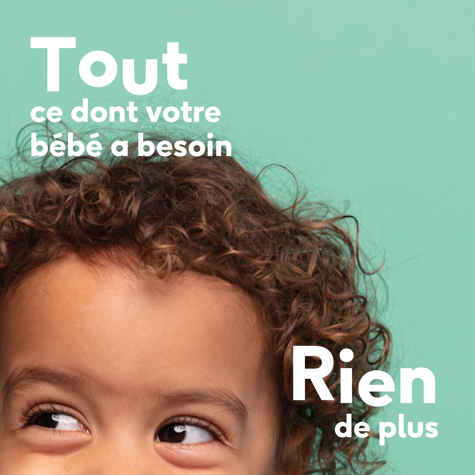 Flacon blanc avec vaporisateur. Inscription : Naïf Hair Lotion. Pour bébé et enfants. 0% microplastiques.