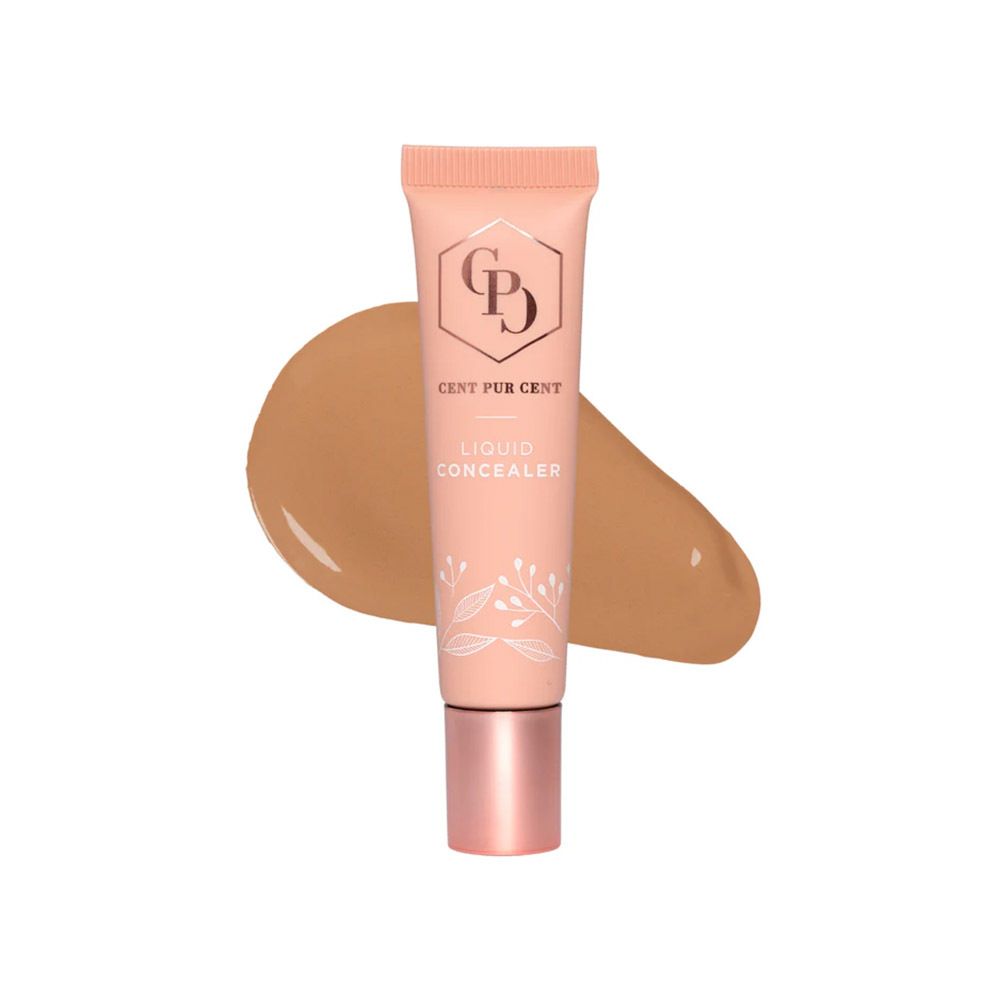 Tube et échantillon de produit. Tube beige avec bouchon rose doré. Échantillon de produit.