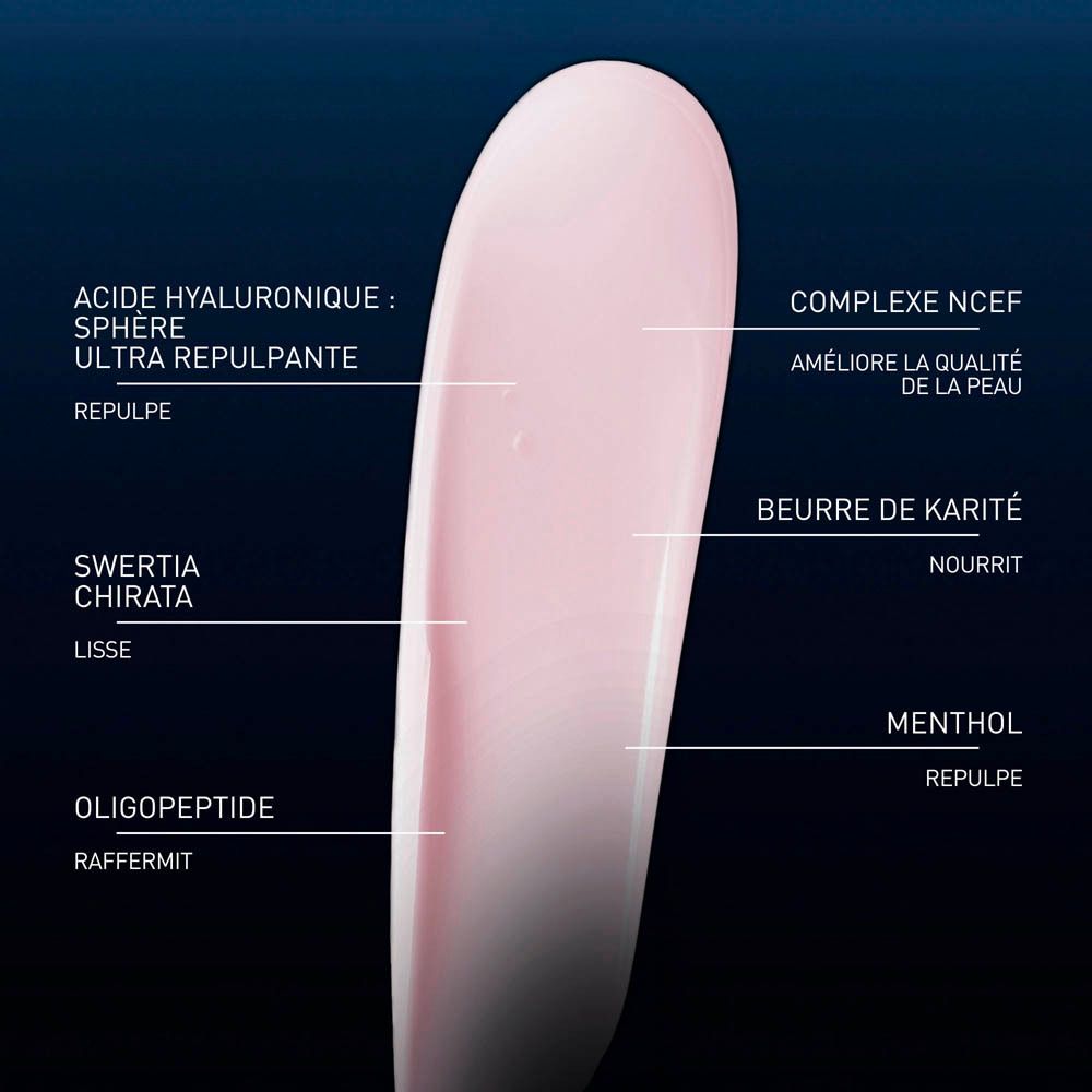 Ingrédients sur fond rose. Texte avec ingrédients. Fond noir. Produit pour les lèvres.