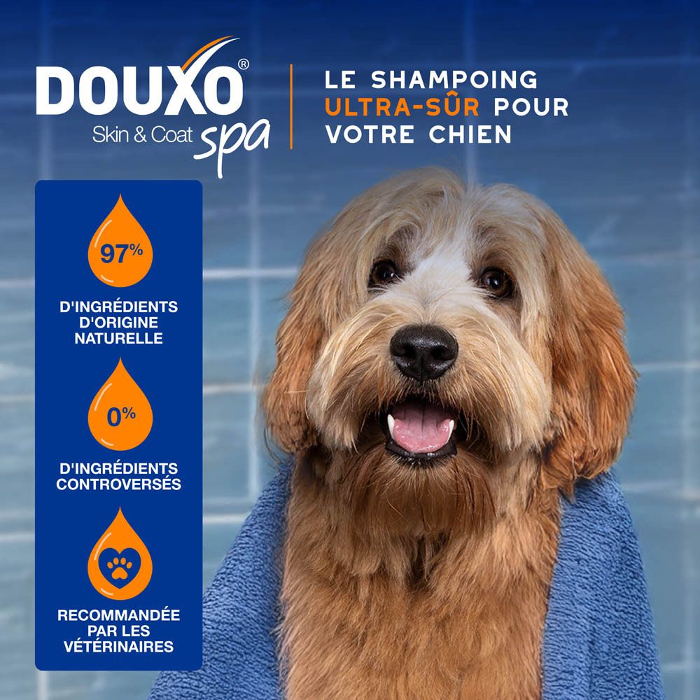 Un moment de soin et de plaisir. Flacon bleu avec pompe. Mousse.